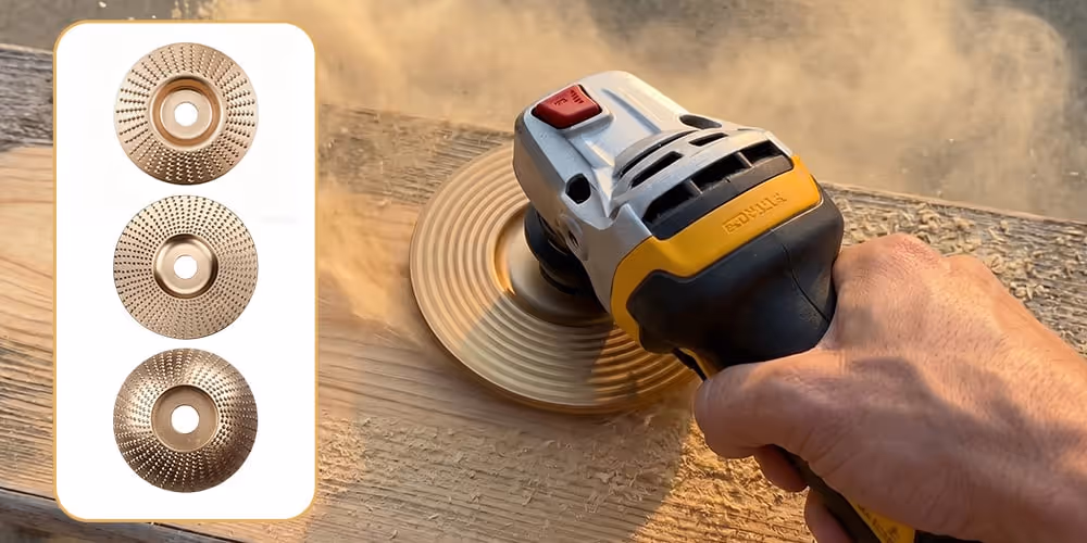 Tungsten carbide wheel for fast wood shaping