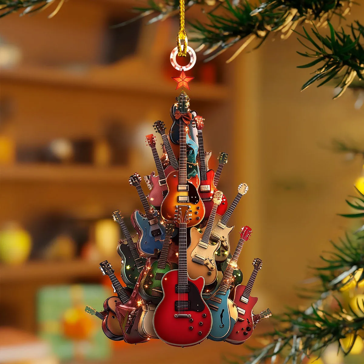 Rockin' Around The Guitar Christmas Tree Ornament - Bass Guitar / Buy 1