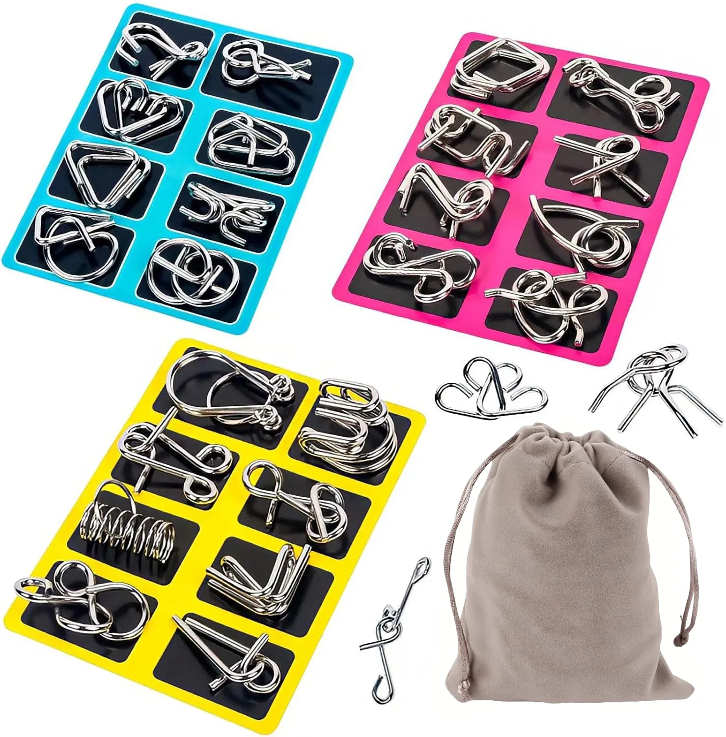 Metal Montessori Puzzle Solving - Complete set: 24PCS