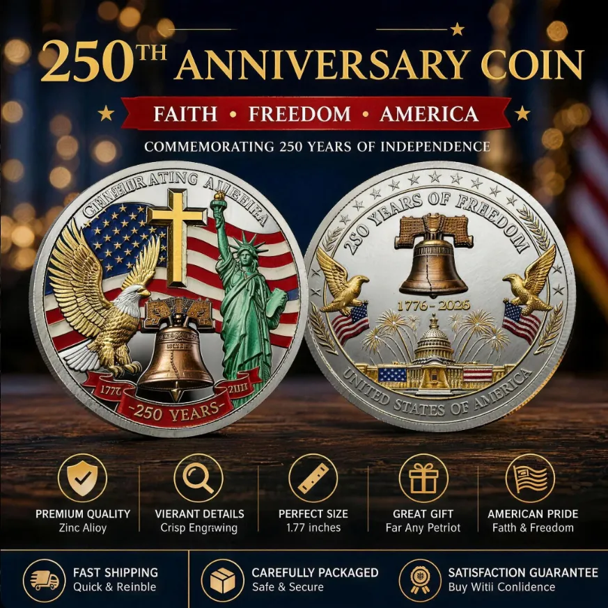 Hot Selling! 49% OFF United States 250th Anniversary Coin - 1 Coin