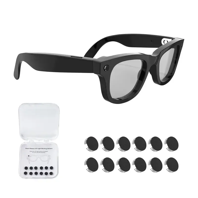 LED Light Blocking Stickers for Smart Glasses – Discreet Privacy Cover - 1 Set（12 PCS）