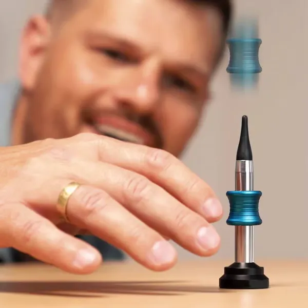 MEZMODROP: Kinetic Desk toy That Performs Impossible Landing - Orange