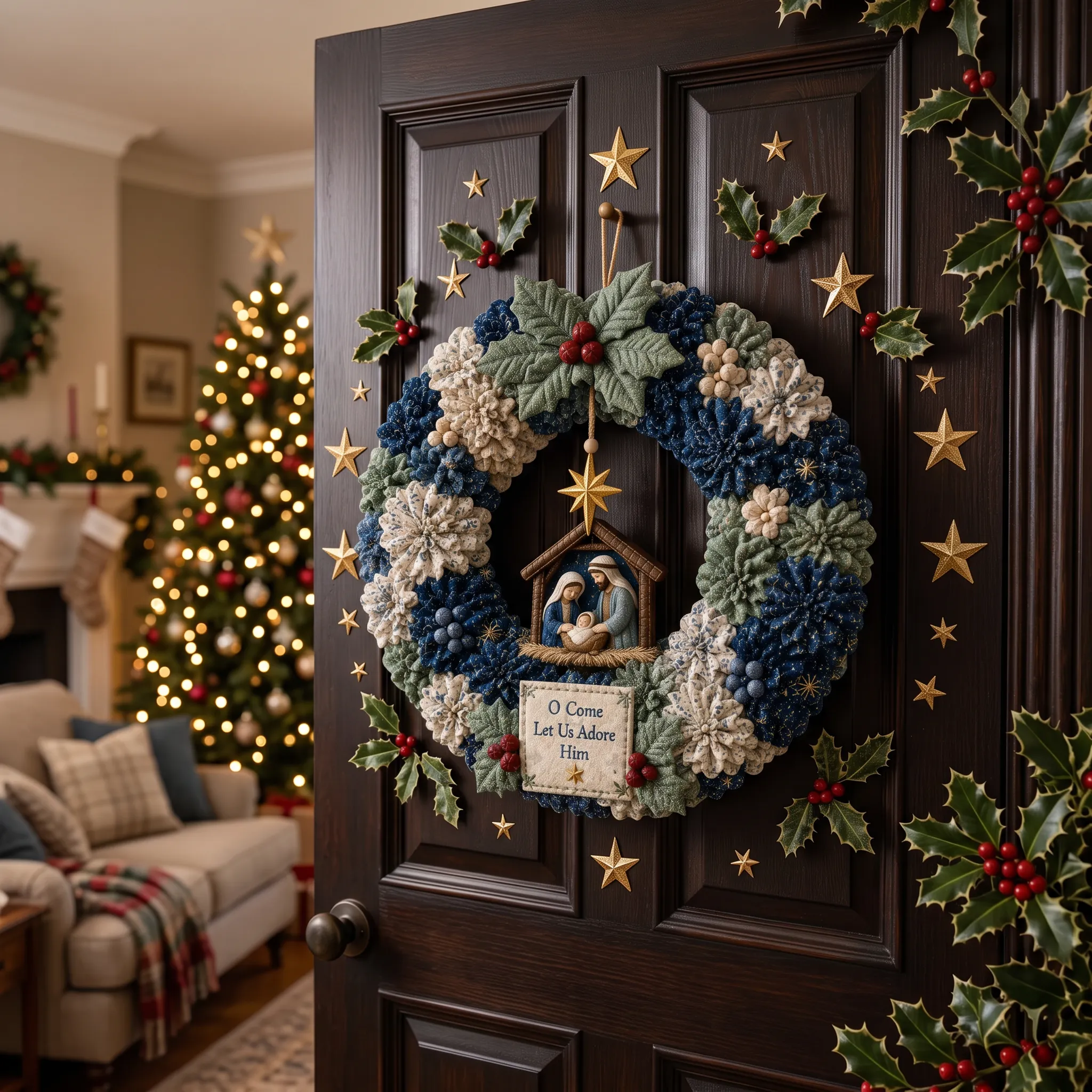 Holy Nativity Christmas wreath