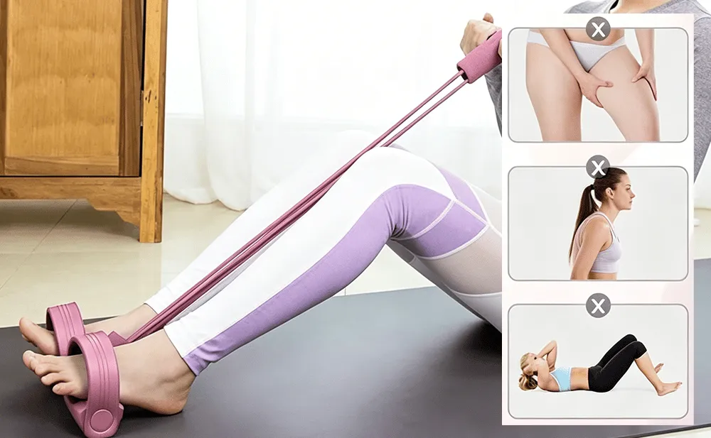 Resistance band ergonomic handle and pedal design