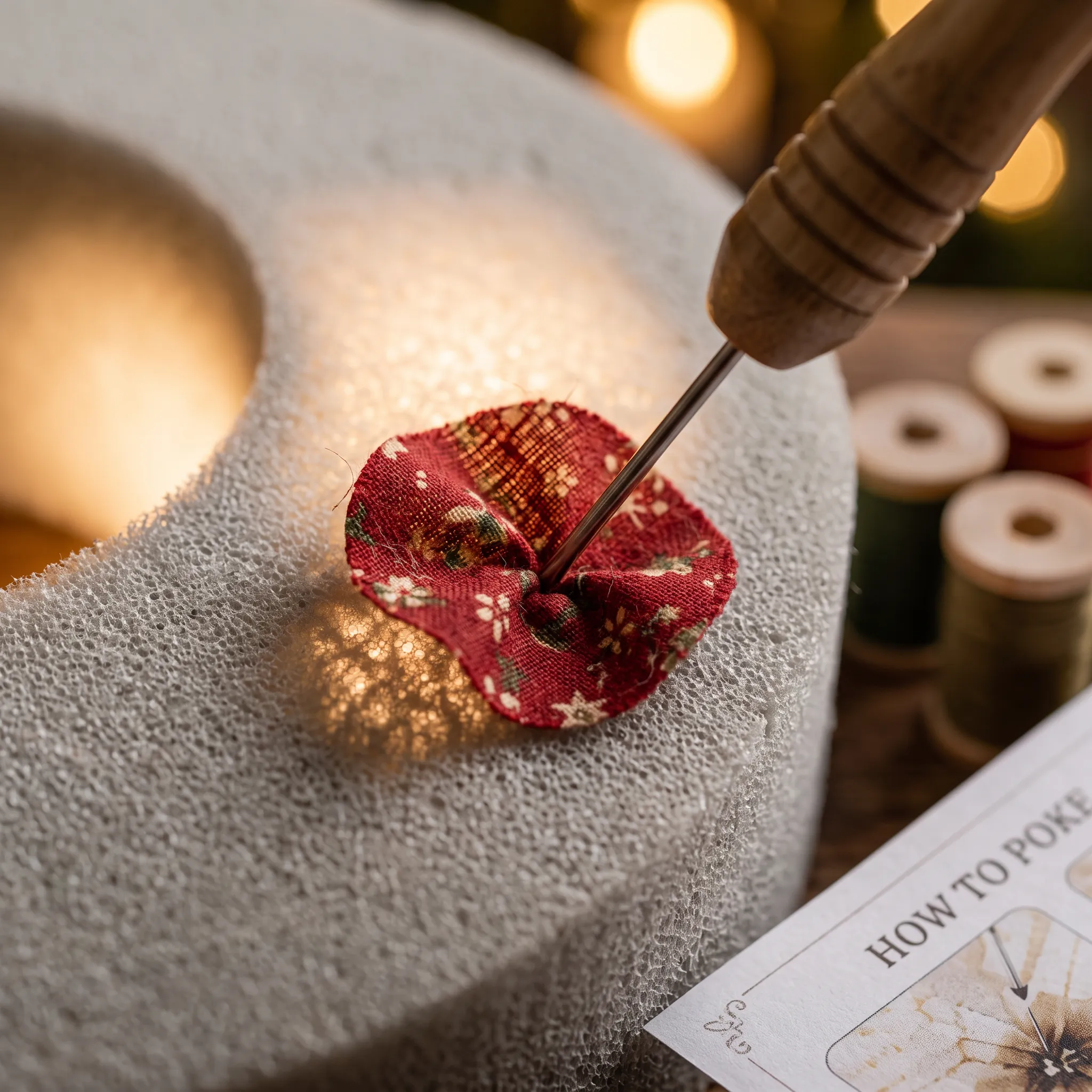 3D Fabric Poke Wreath DIY Kit material showcase