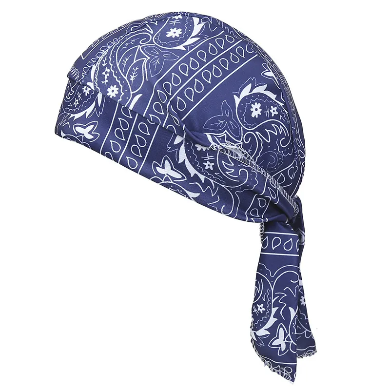 Paisley Cooling Headscarf Cap - Blue1